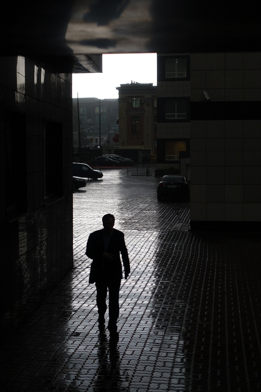 businessman silhouette walking free photo