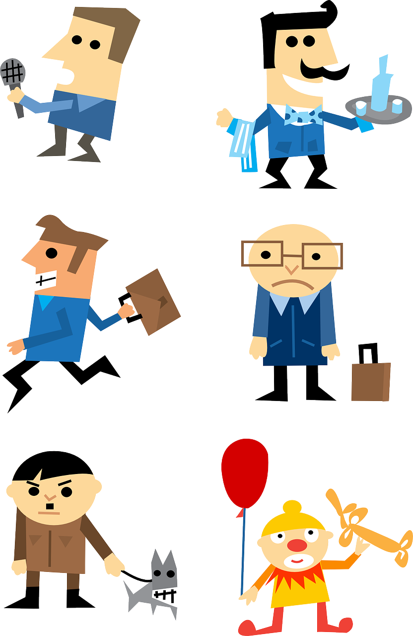 businessman characters clown free photo