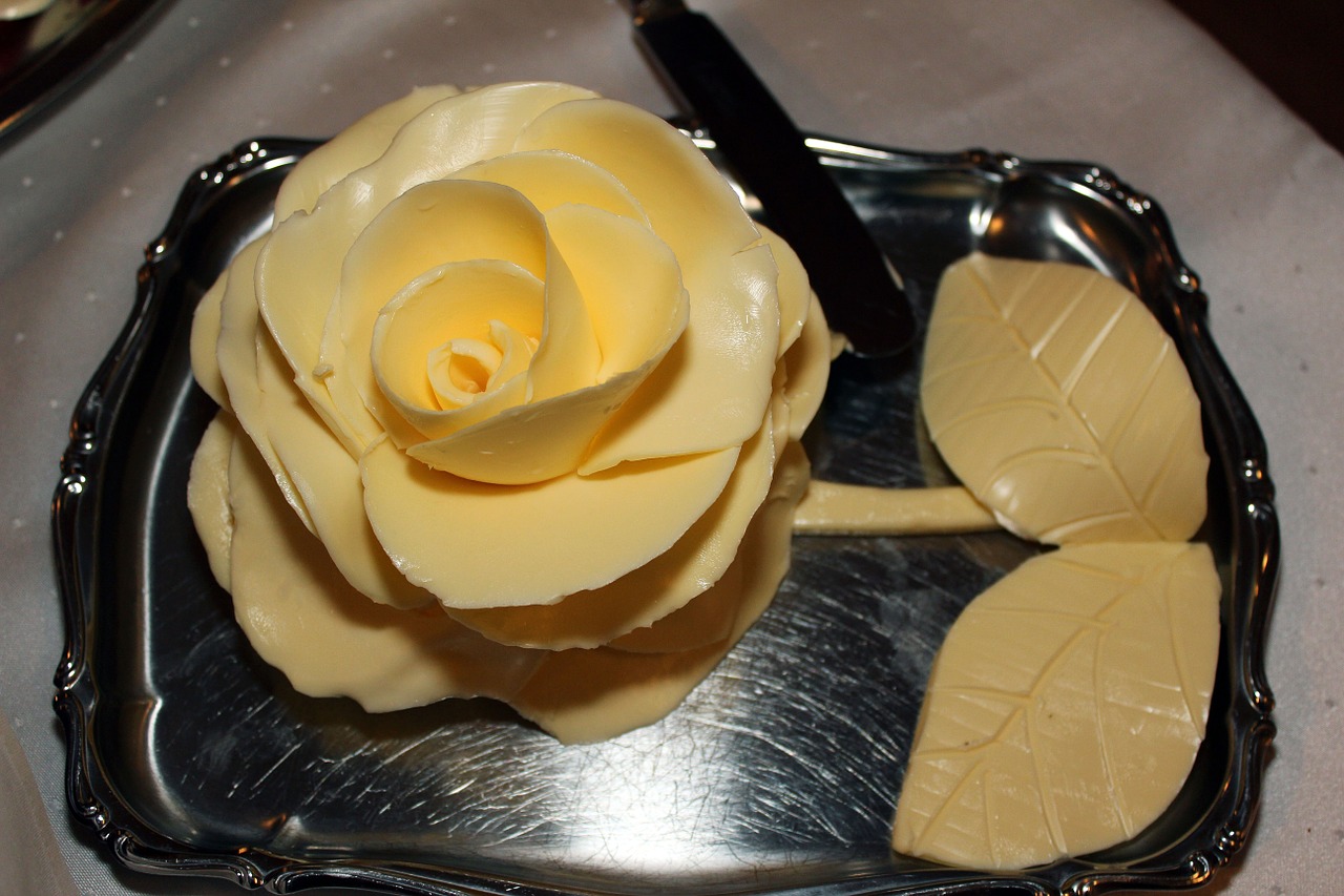 butter rose buffet free photo