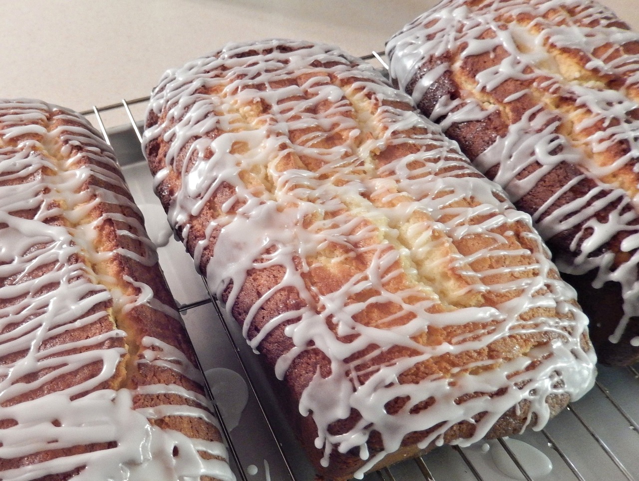 butter pound cake lemon glaze vanilla frosting free photo