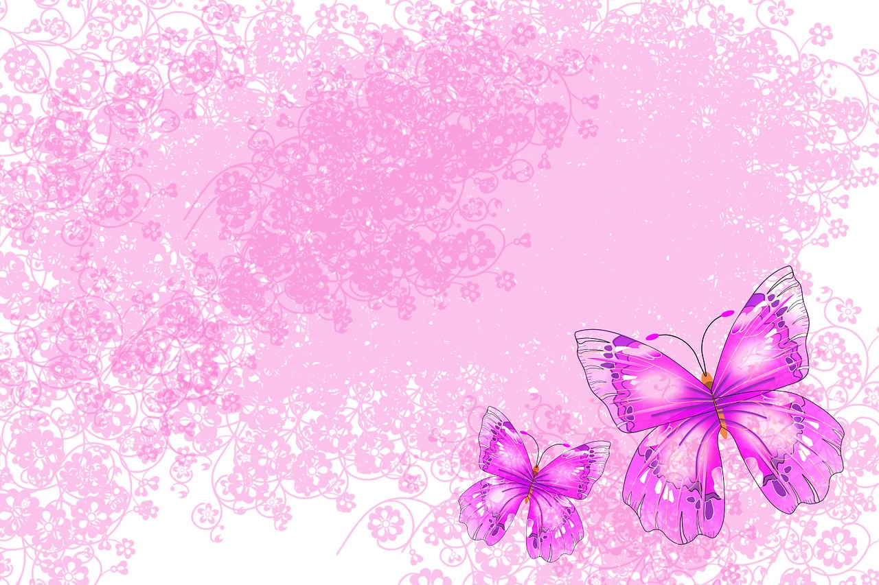 butterflies background pink free photo