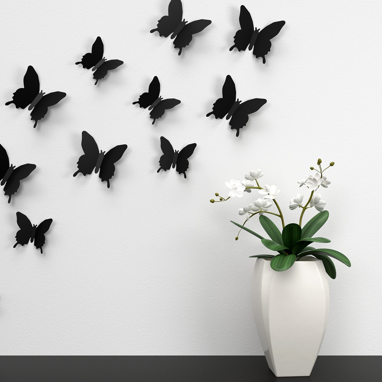 butterfly wall decoration free photo