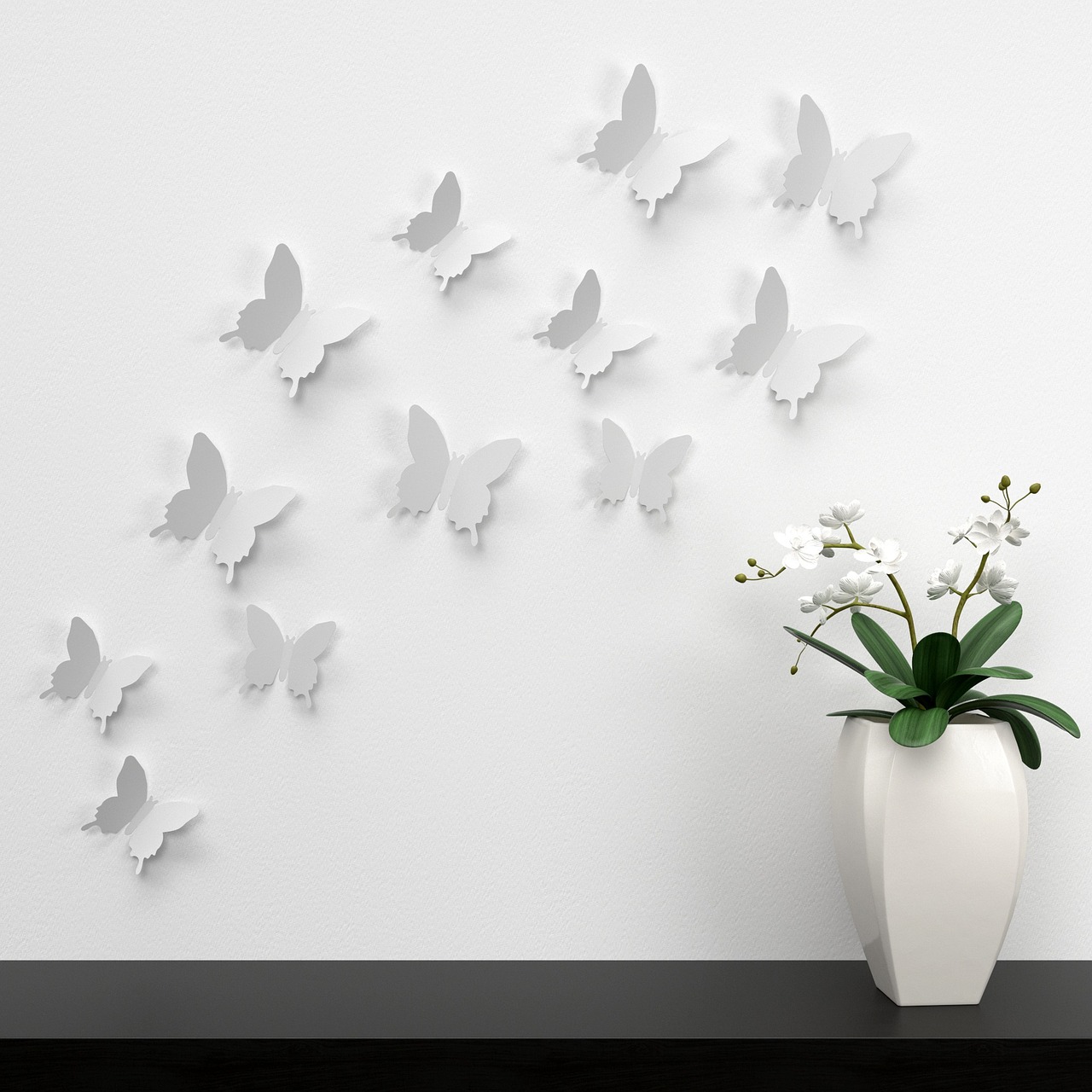 butterfly wall decoration free photo