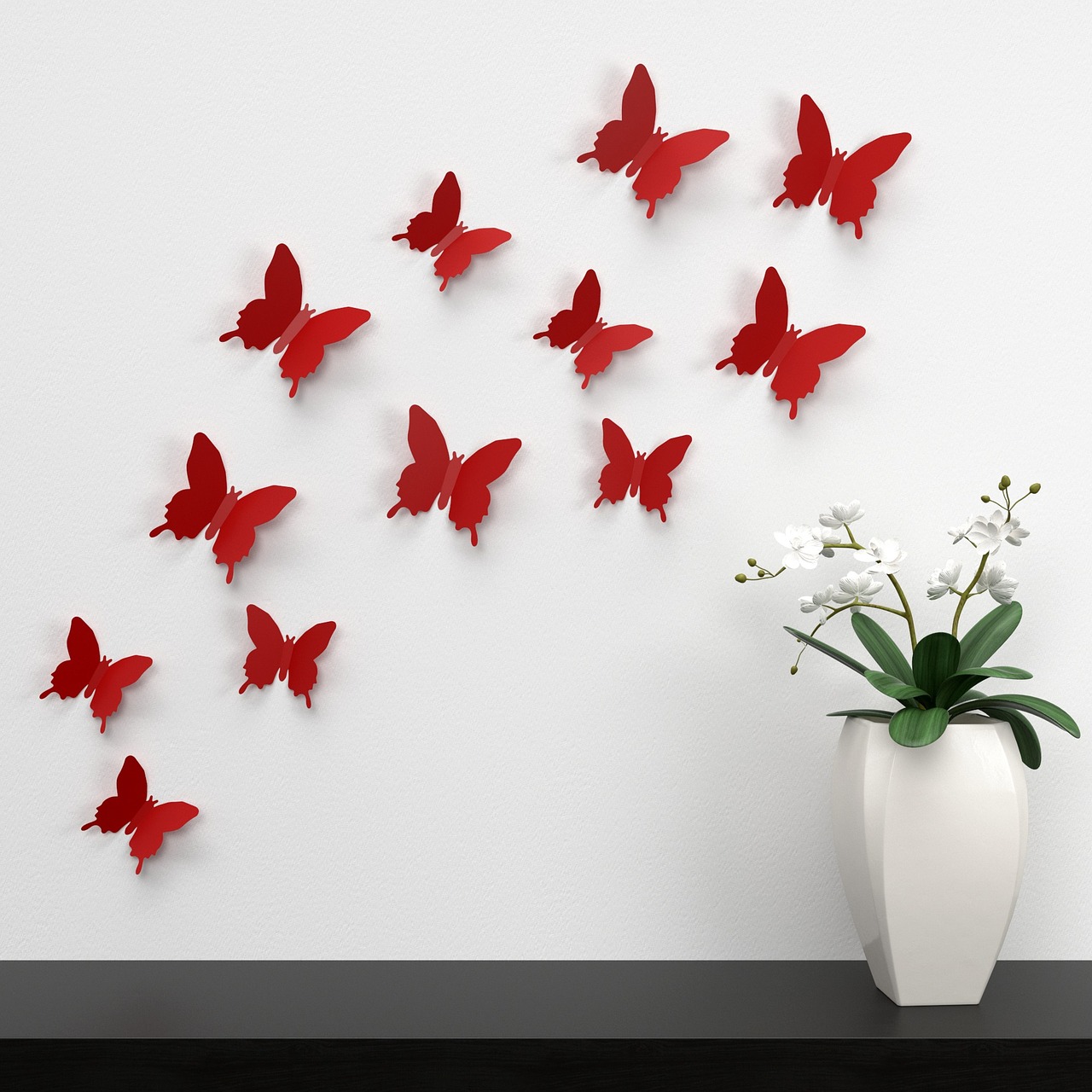 butterfly wall decoration free photo