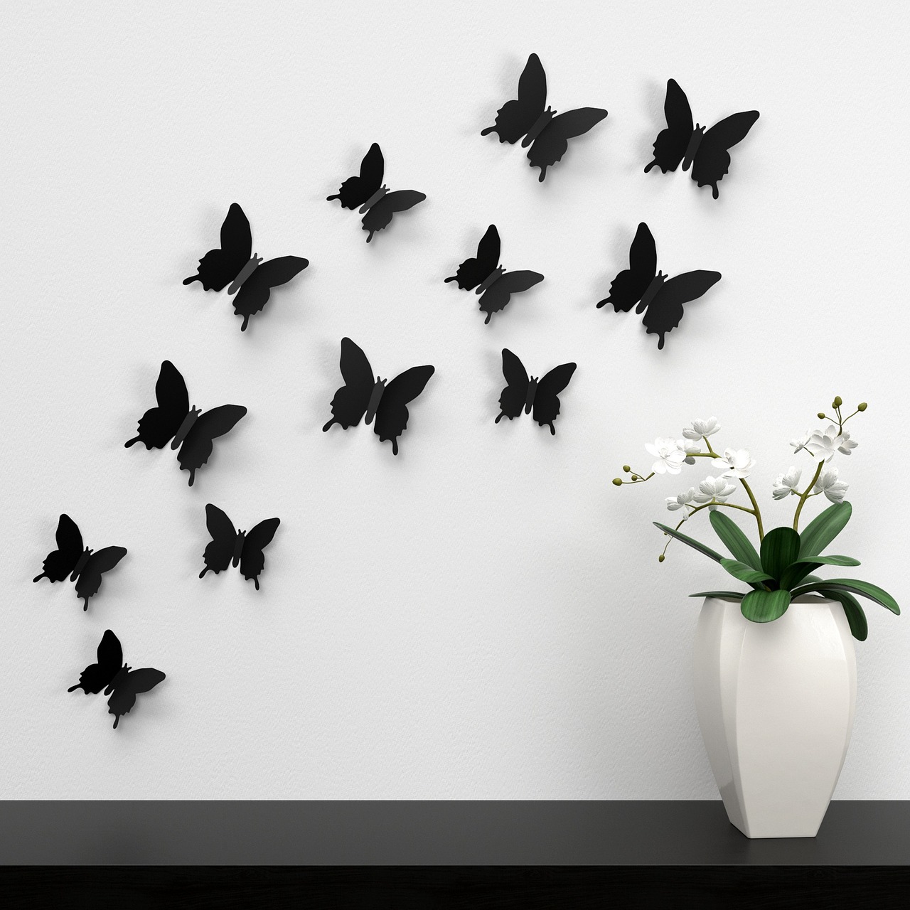 butterfly wall decoration free photo