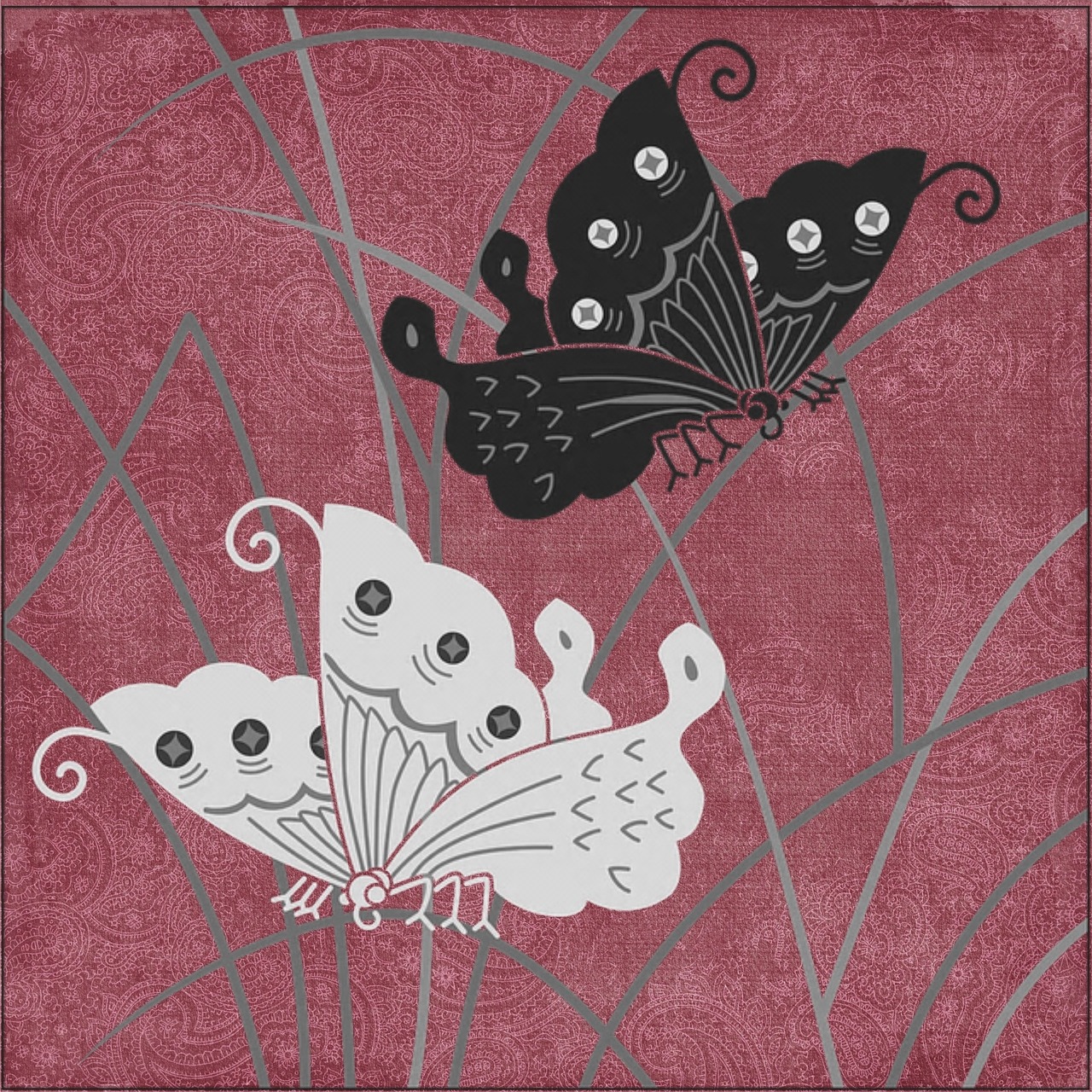 butterfly paper retro free photo