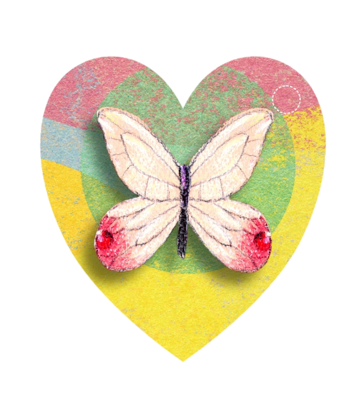 butterfly heart tag free photo