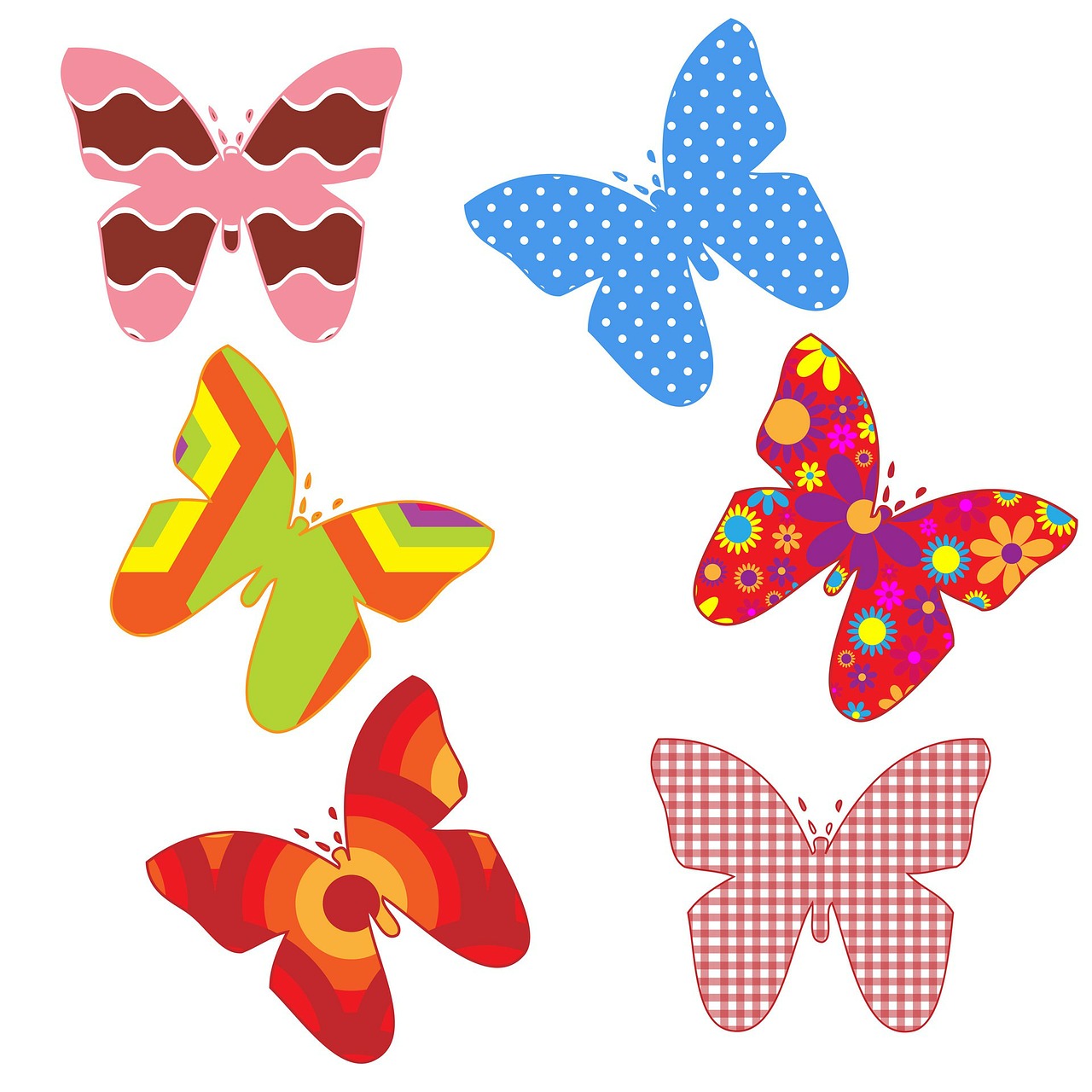 butterfly butterflies pattern free photo
