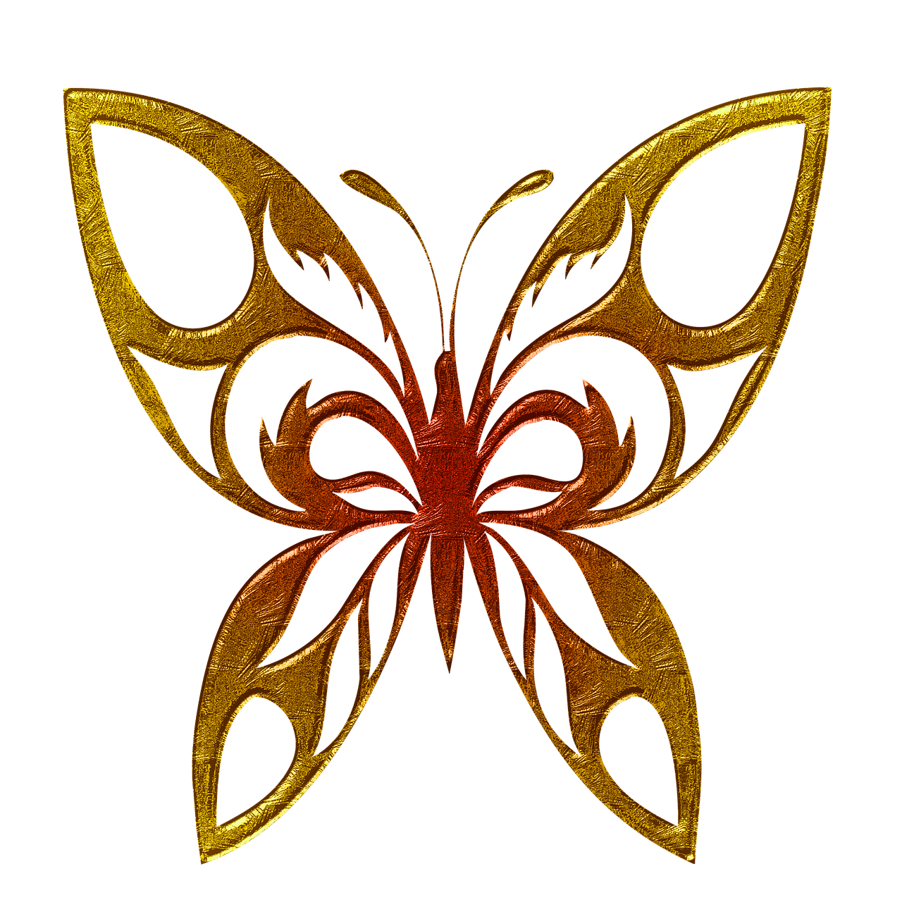butterfly abstract gold embossed free photo