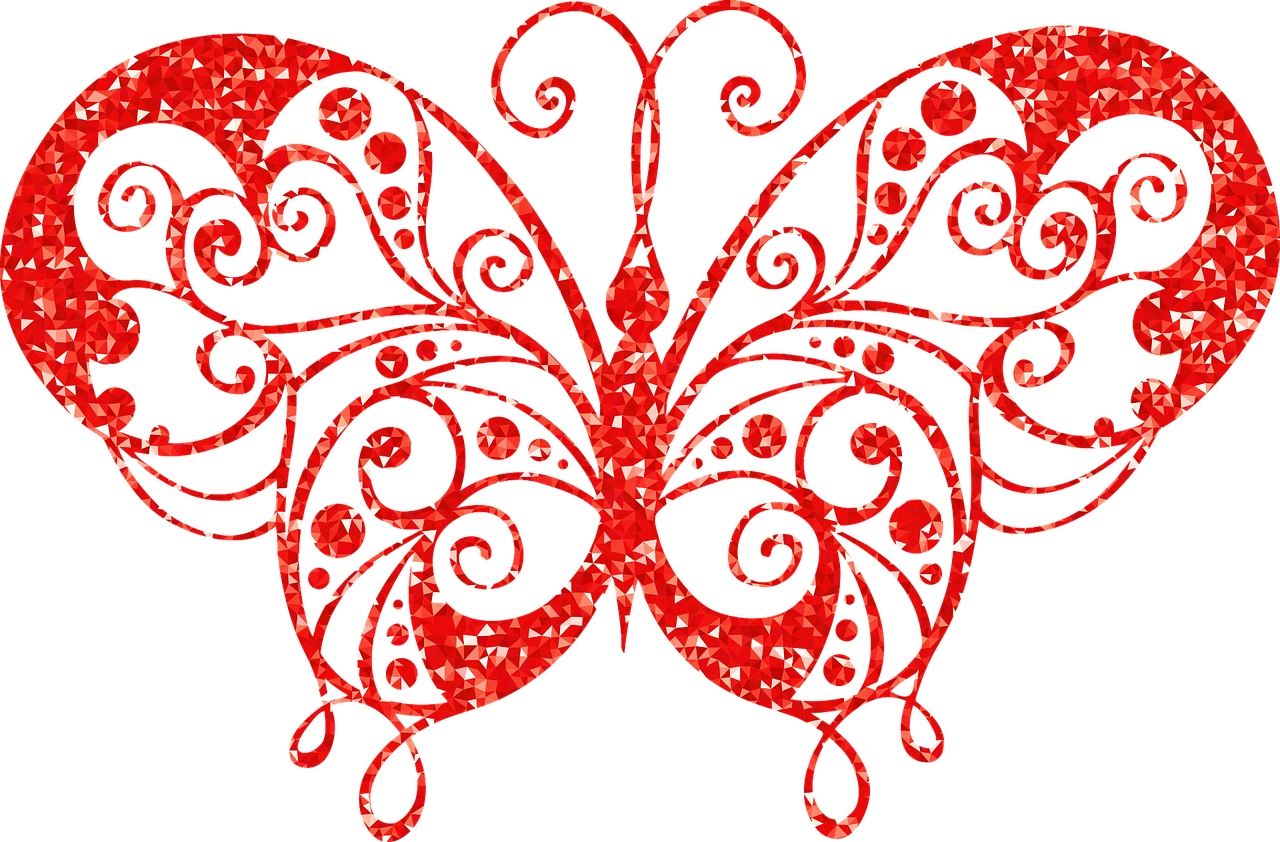 butterfly ruby abstract free photo
