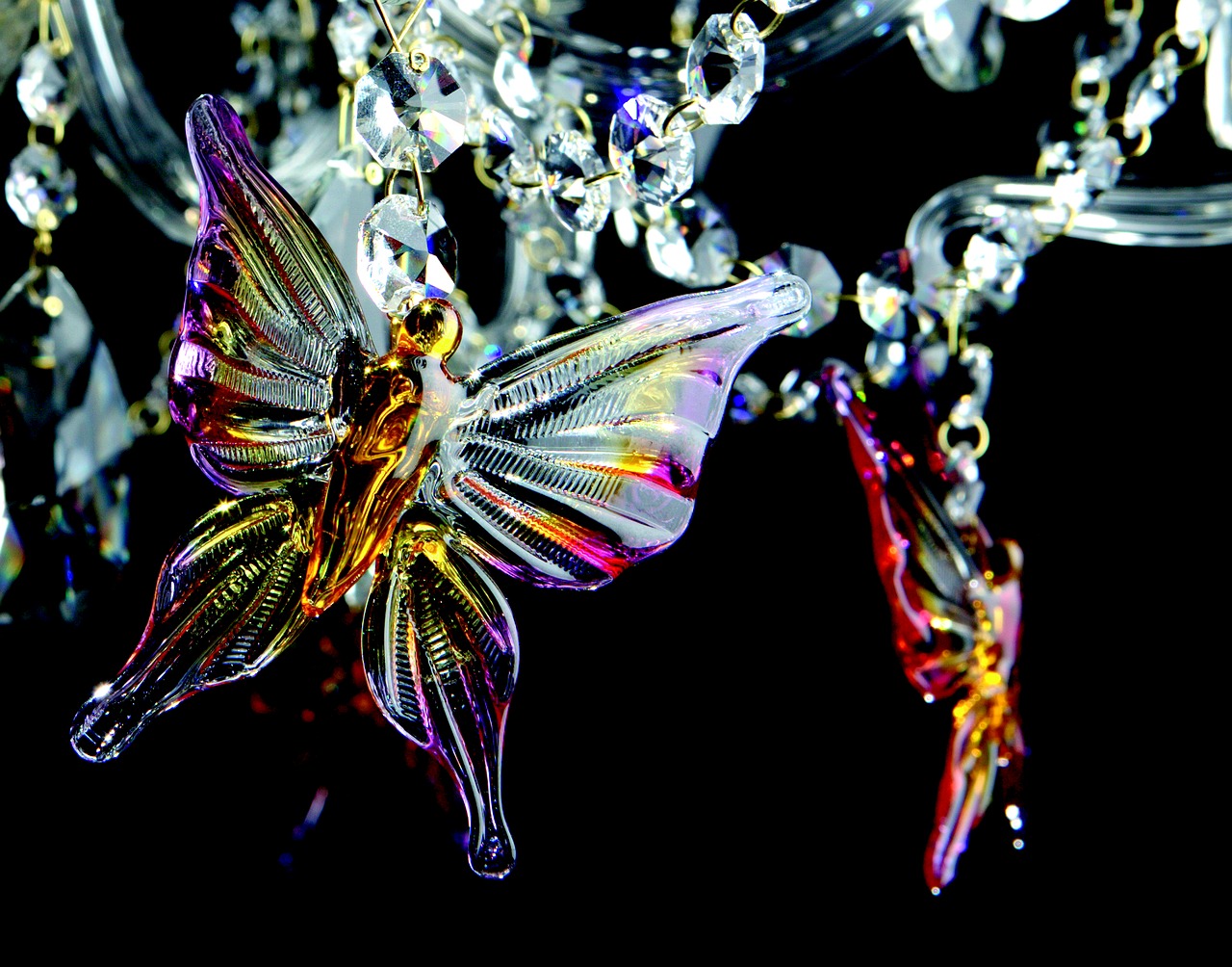 butterfly glass figurine glass free photo