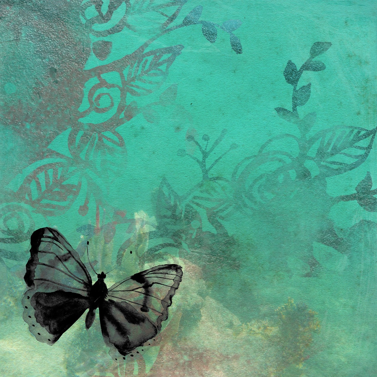 butterfly background red free photo