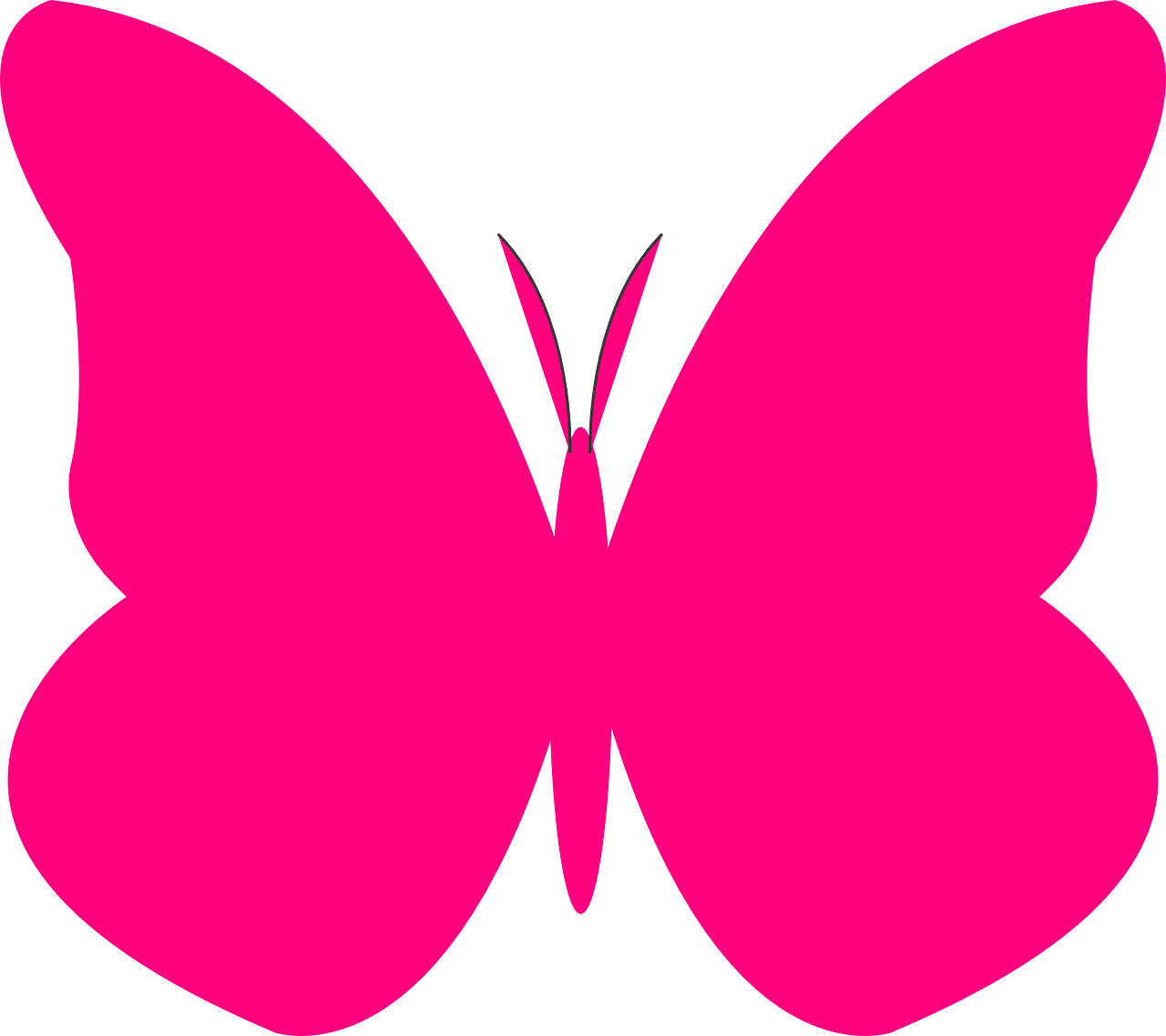 butterfly pink silhouette free photo