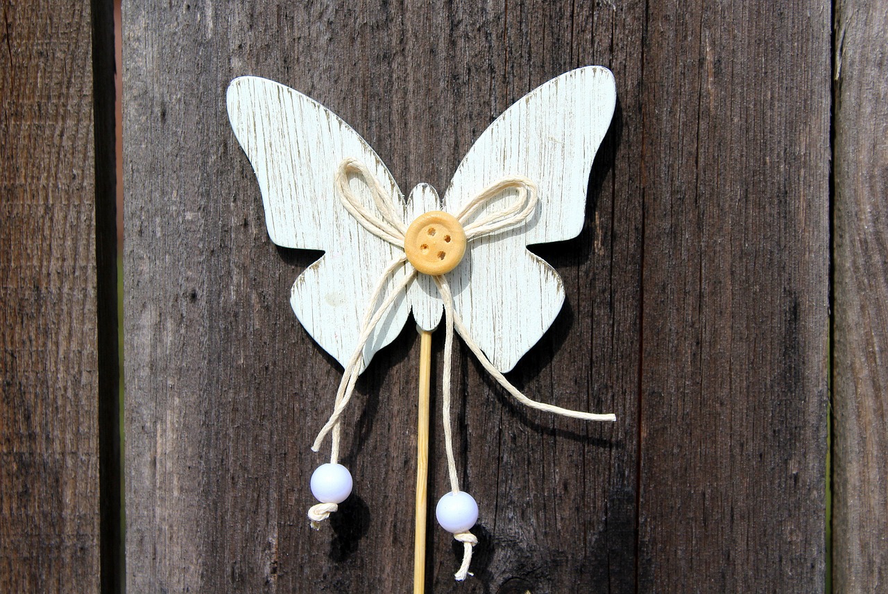 butterfly wooden spring free photo