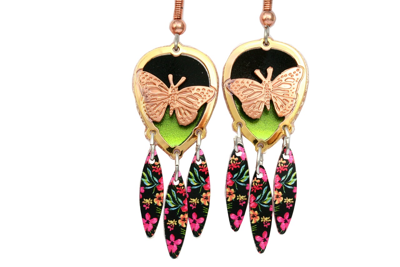 butterfly jewelry earrings free photo