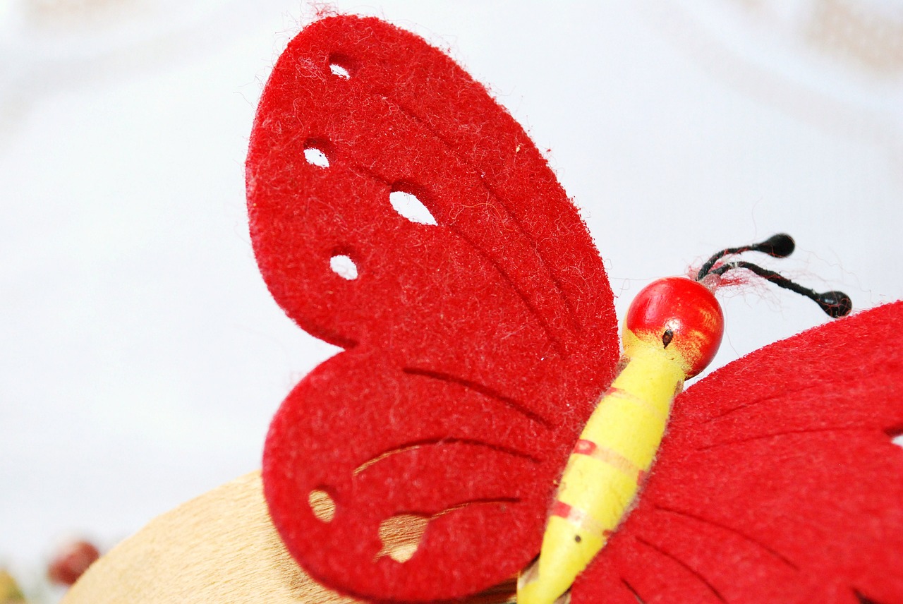 butterfly ornament red free photo