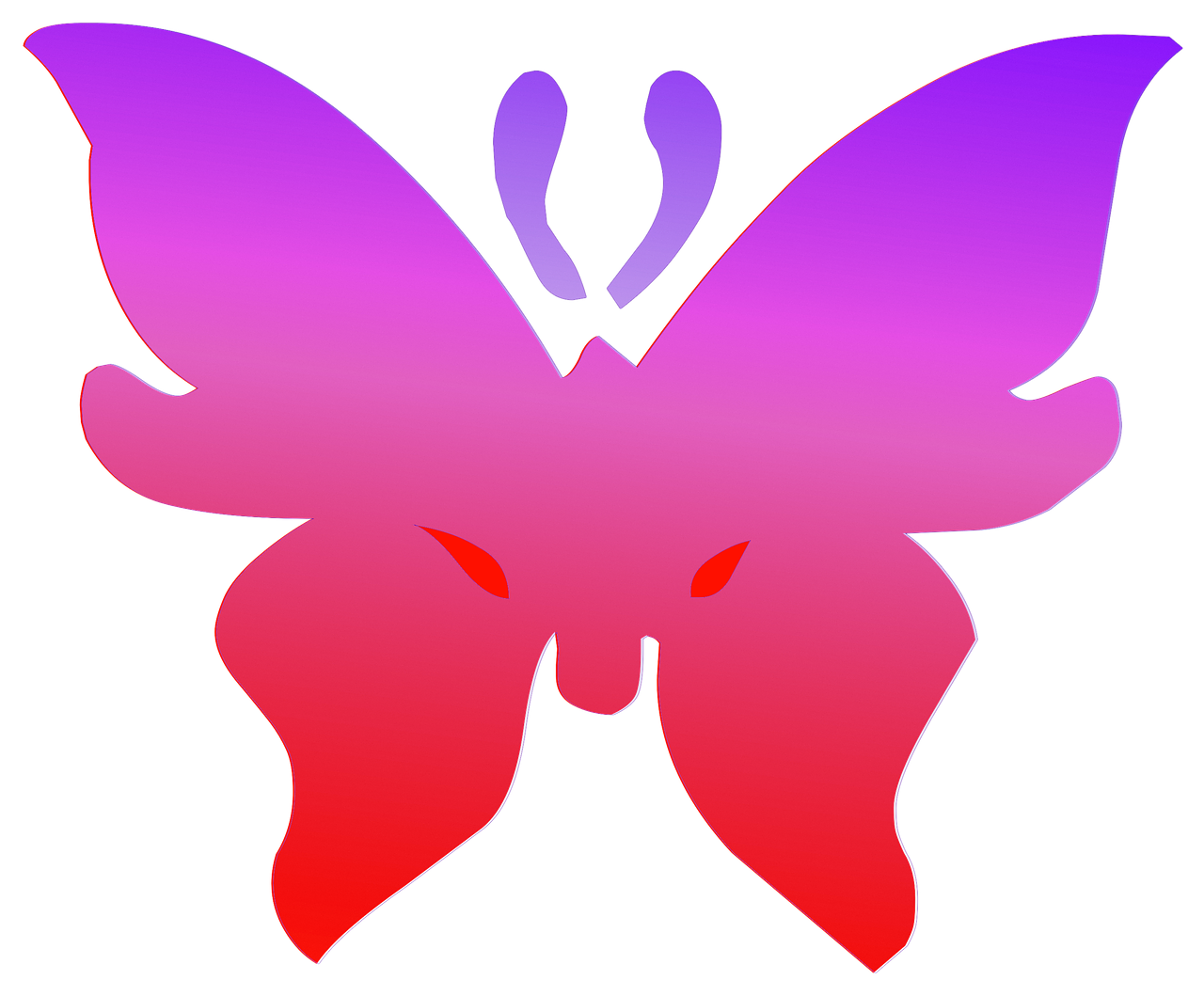butterfly red purple free photo