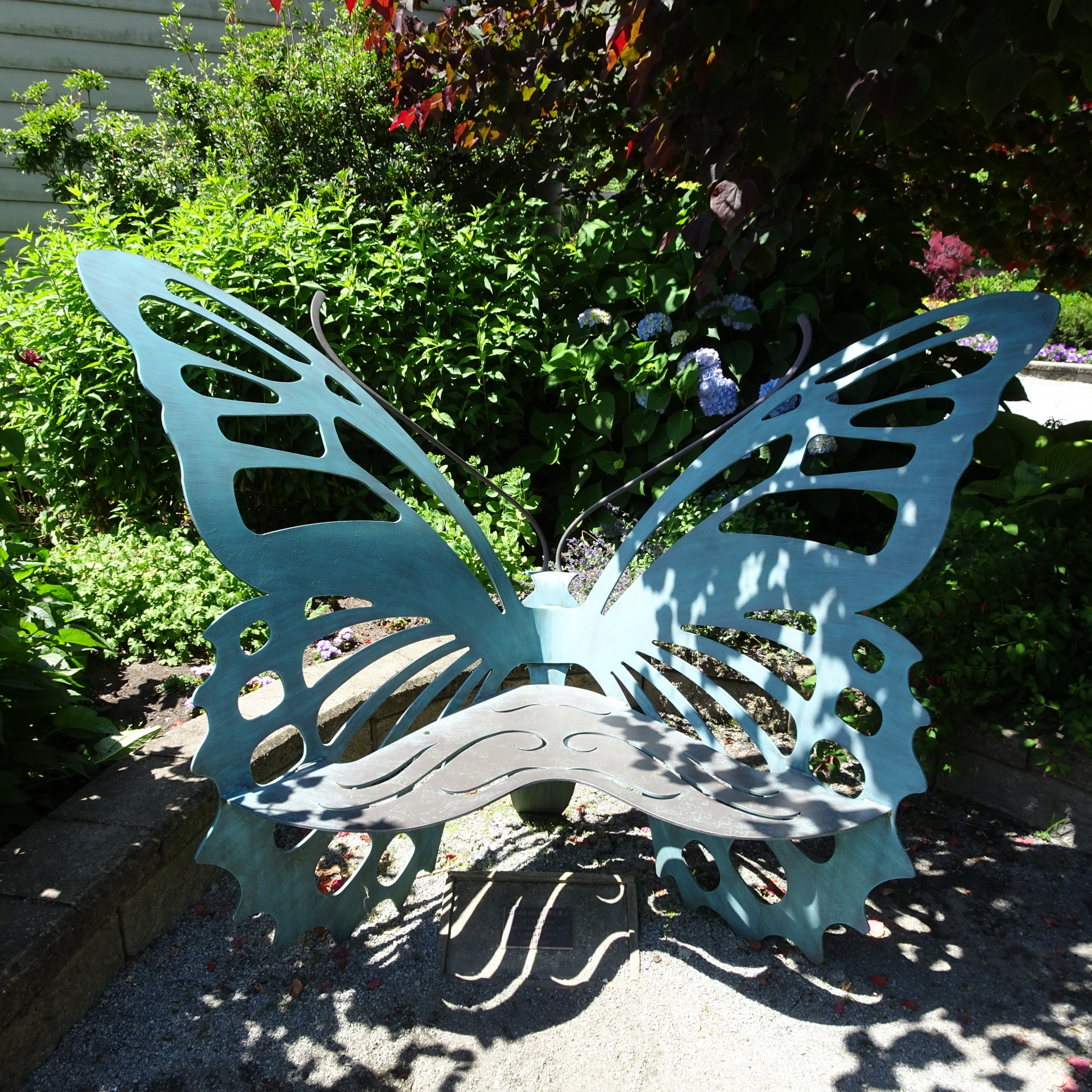 butterfly bench photo free photo