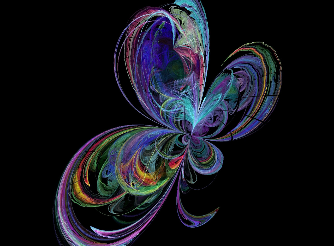 colourful butterfly fractal free photo