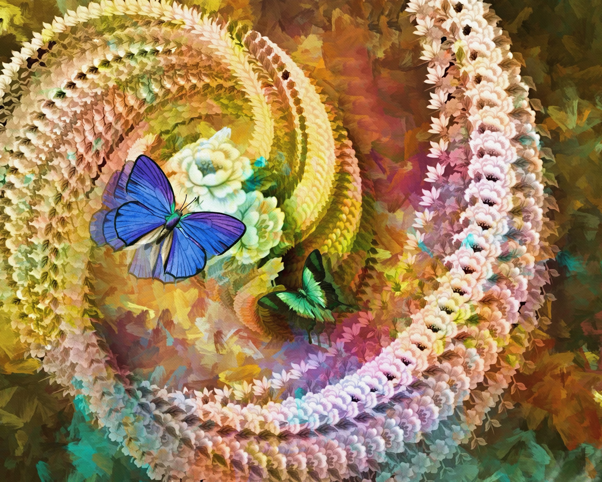 abstract surreal butterflies free photo