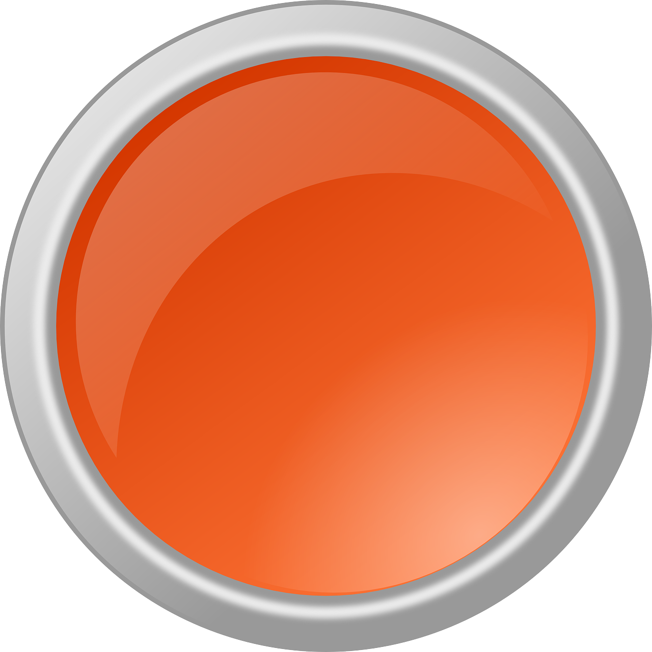 button glossy orange free photo
