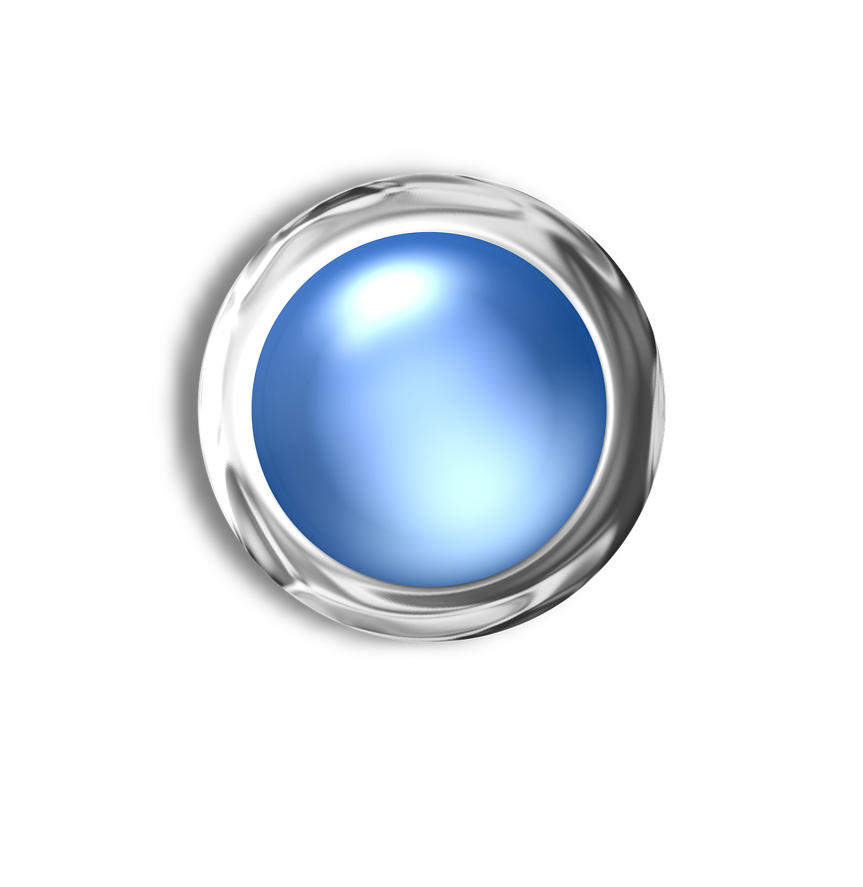 button blue silver free photo