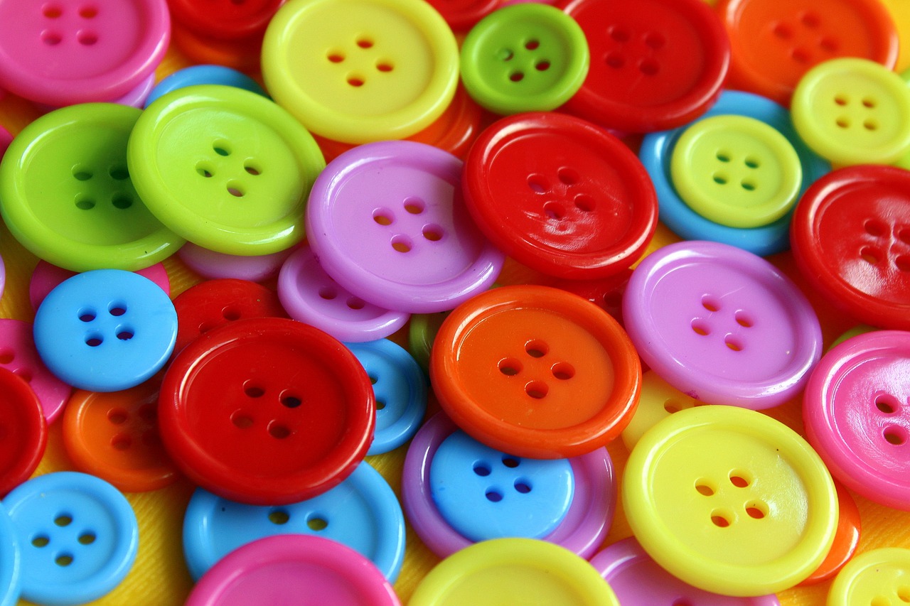 buttons  colorful  sewing free photo
