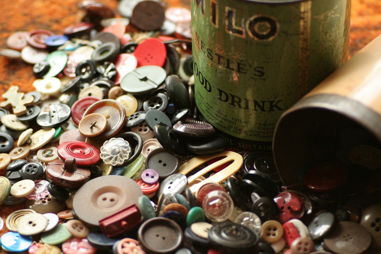 buttons button tin sewing free photo