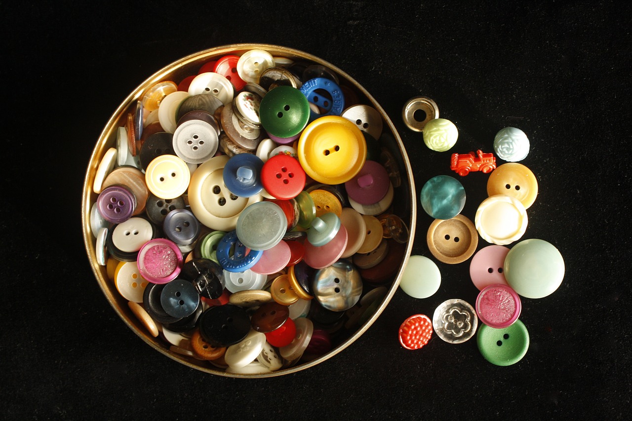 buttons colorful craft free photo