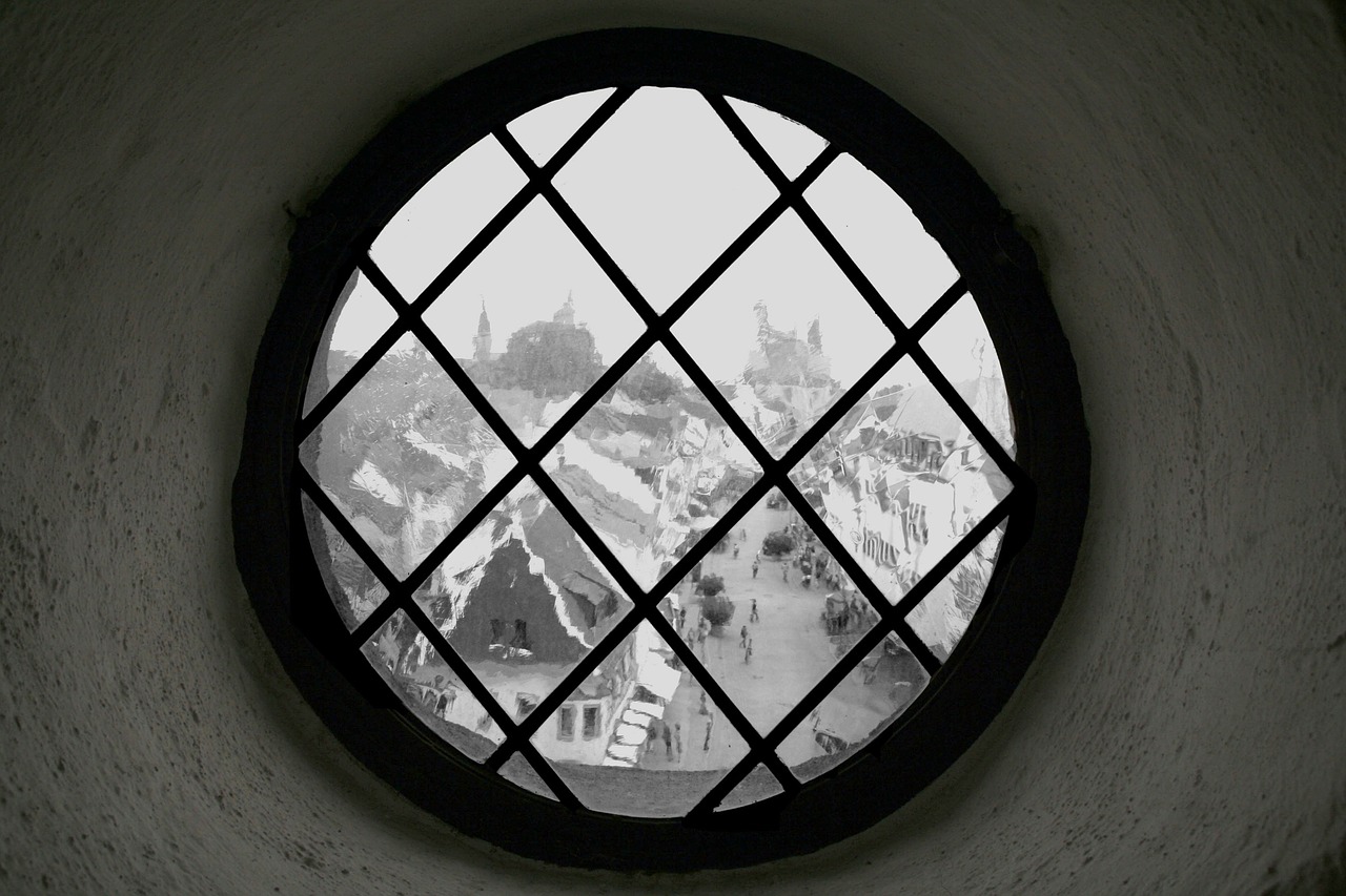 by looking window old town free photo