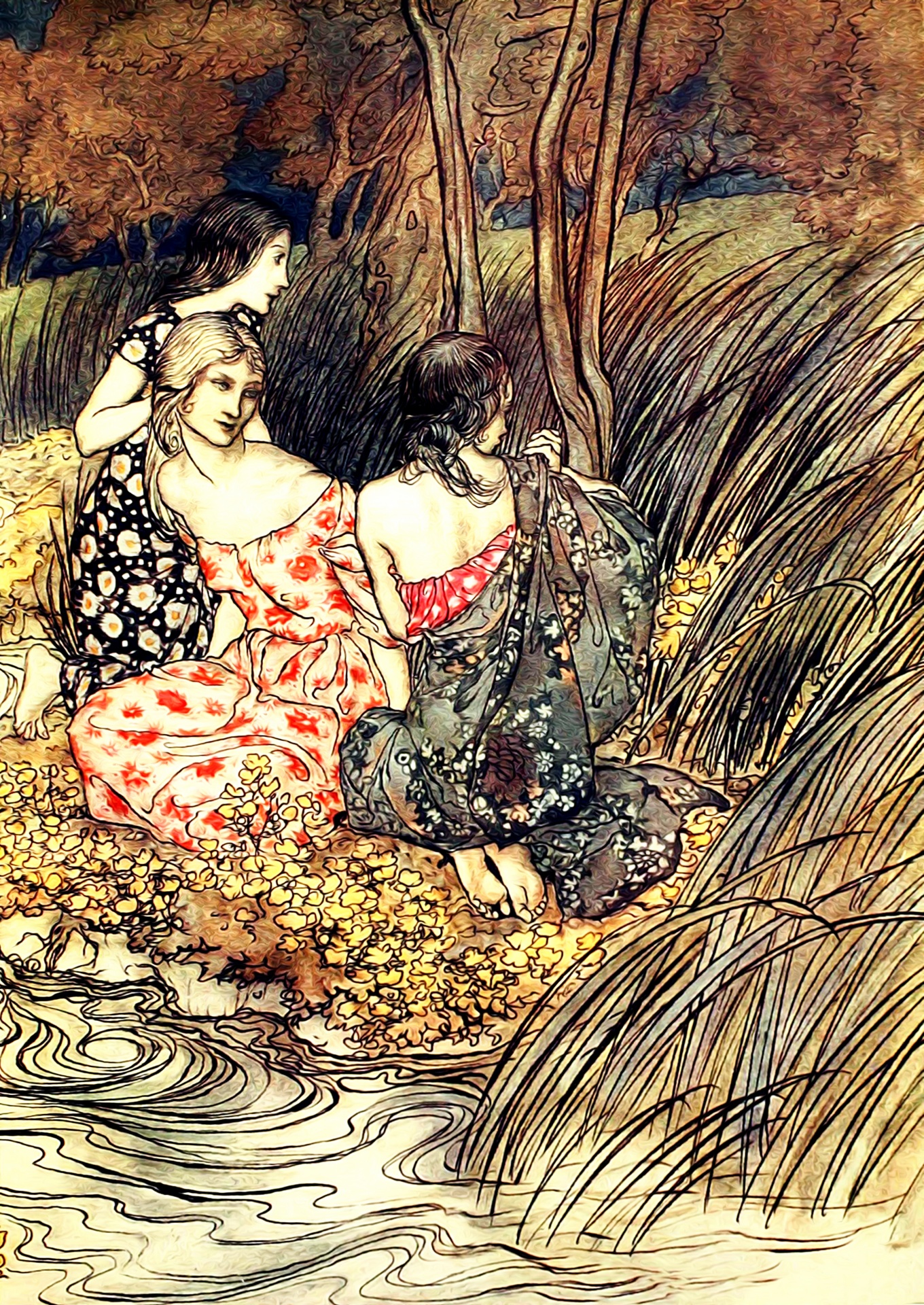 vintage illustration arthur rackham free photo