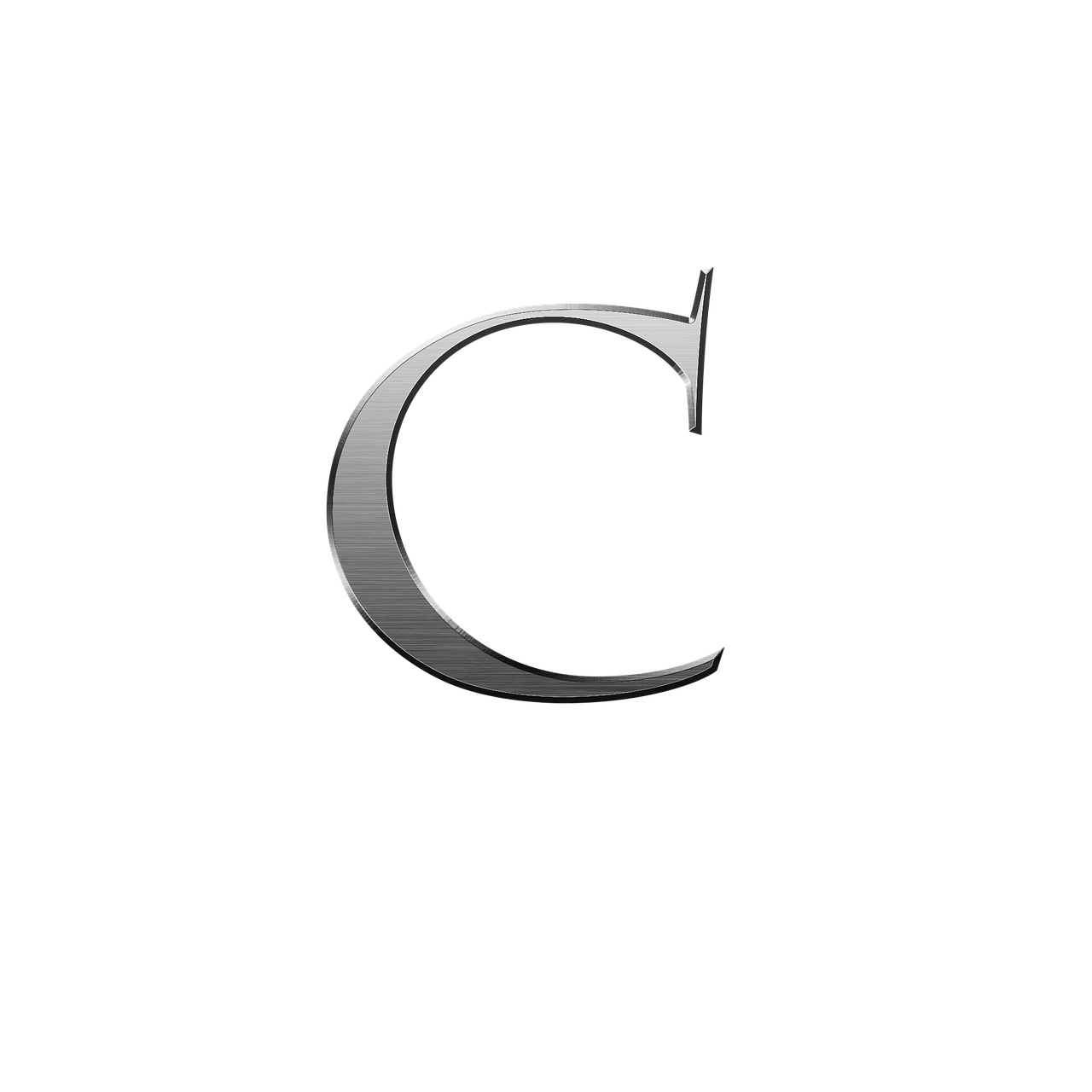 c letter metal free photo