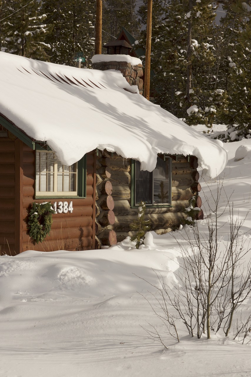 cabin snow christmas free photo