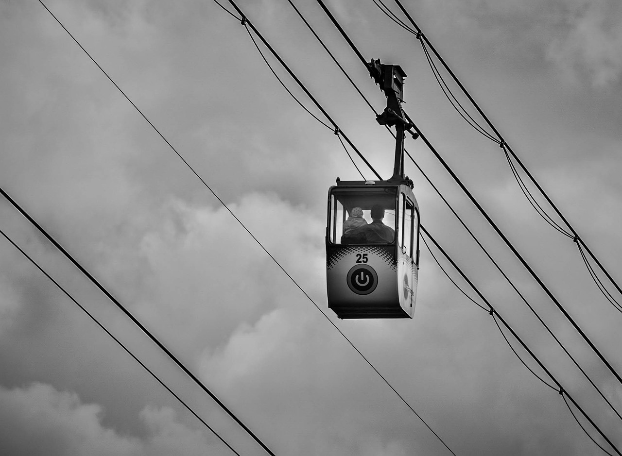 cable car man child free photo