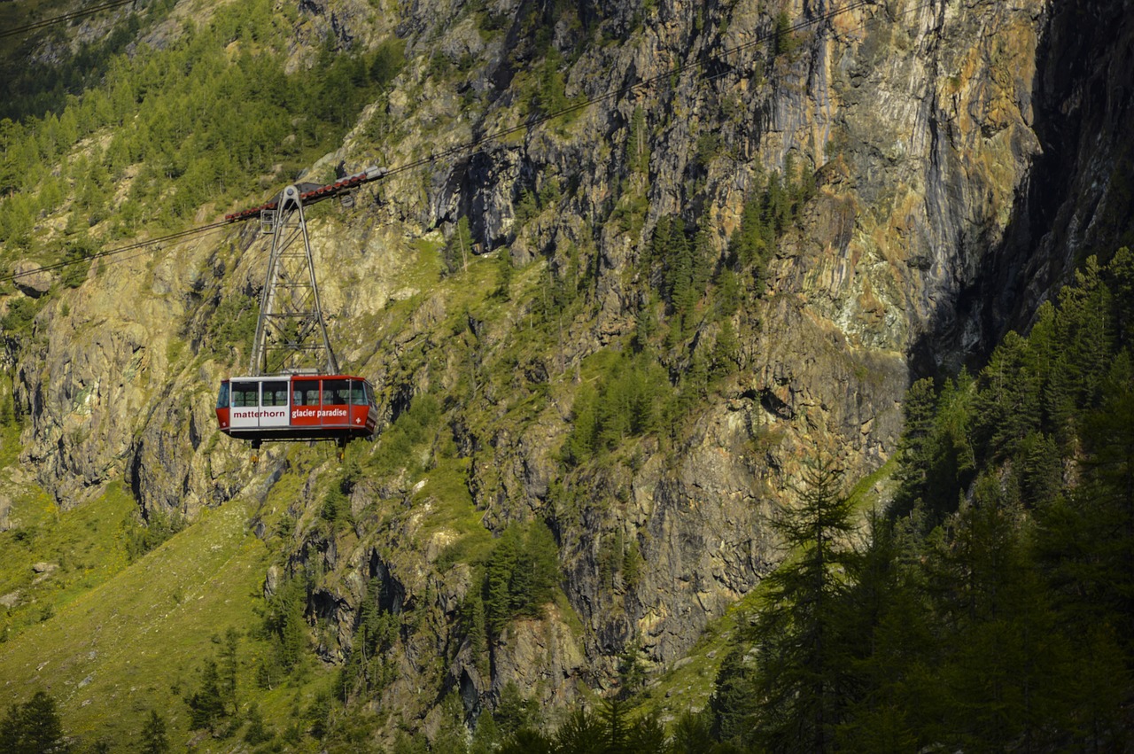 cable car alpine swiss alps free photo