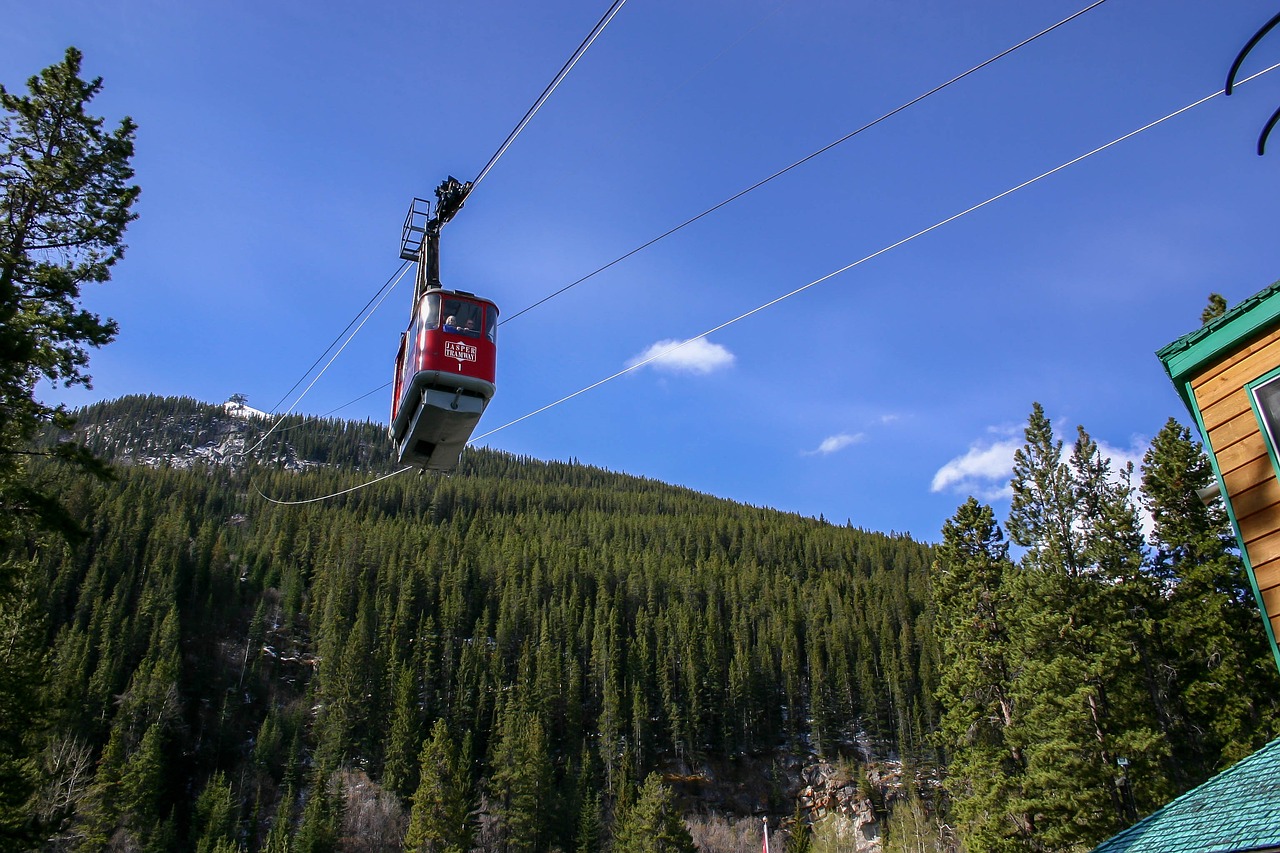 cable car  jasper  rocky mountains free photo
