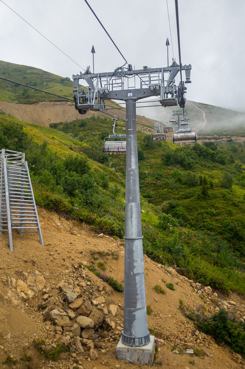 cable car  sky  mountains free photo