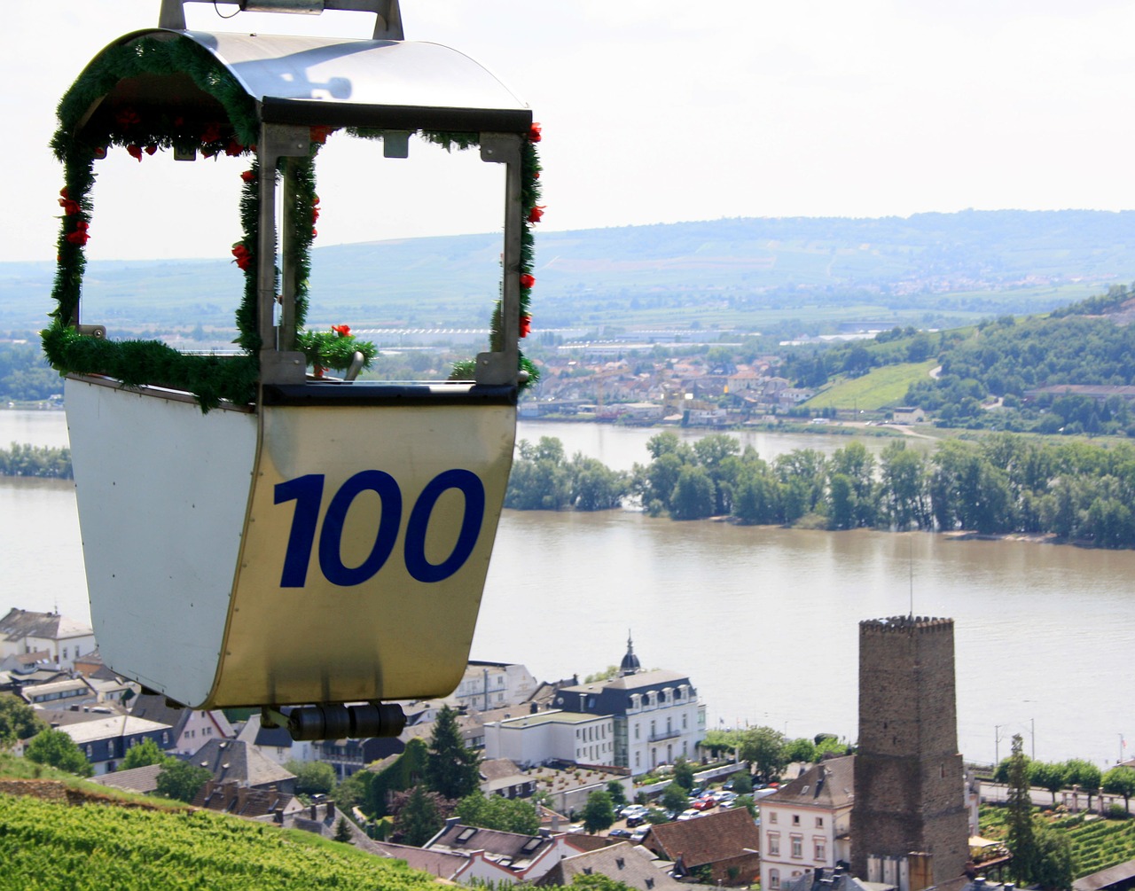 cable car rüdesheim rheingau free photo