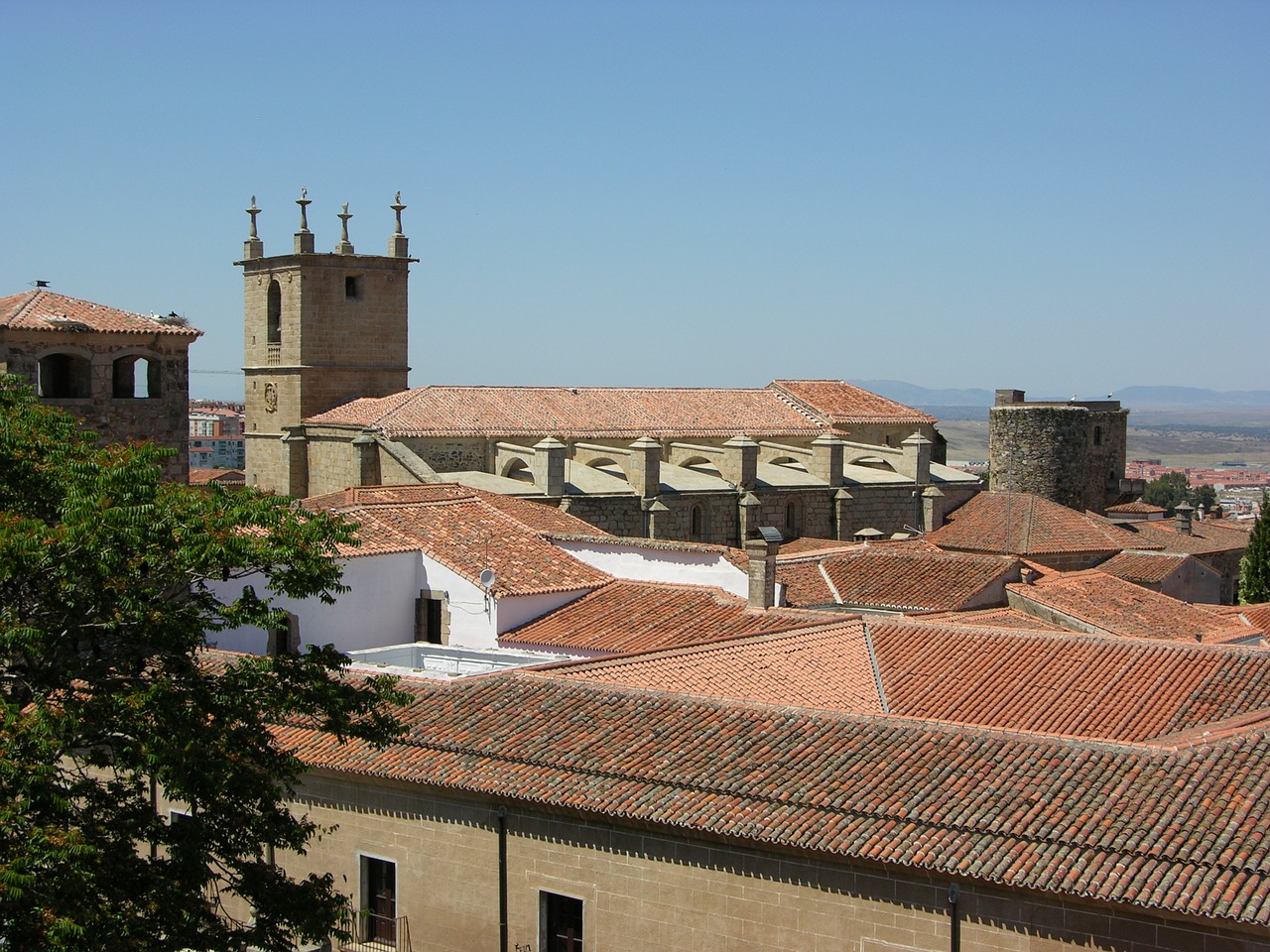 cáceres rooftop view heritage free photo