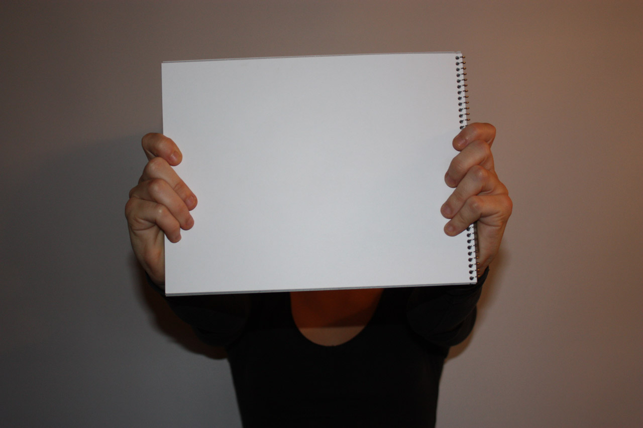 person blank paper free photo