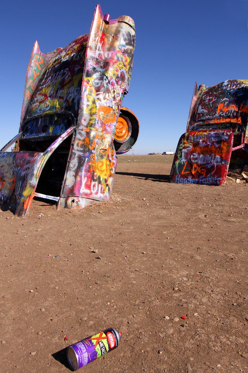 cadillac ranch texas cars free photo