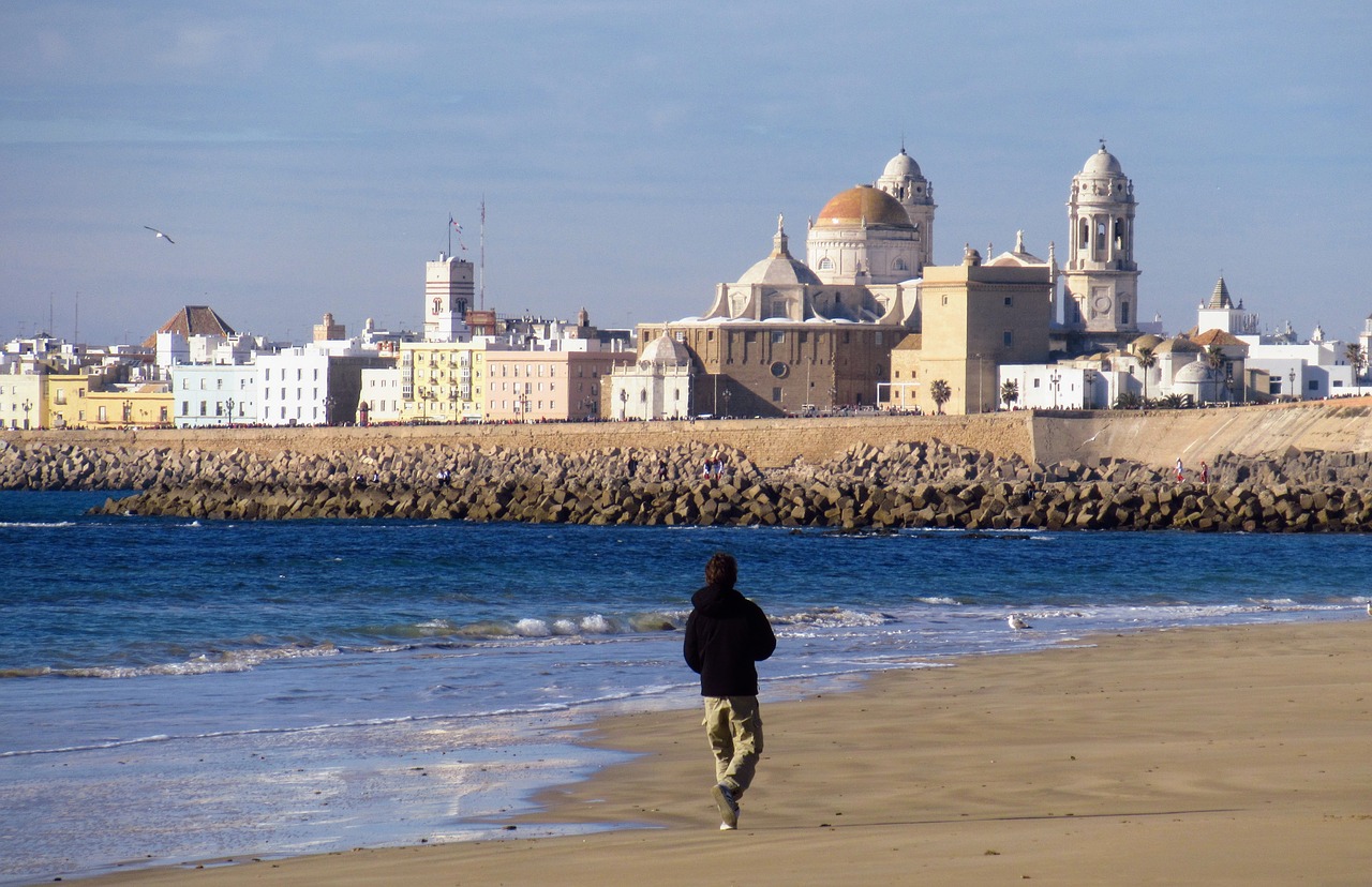 cadiz  beach  cathedral free photo