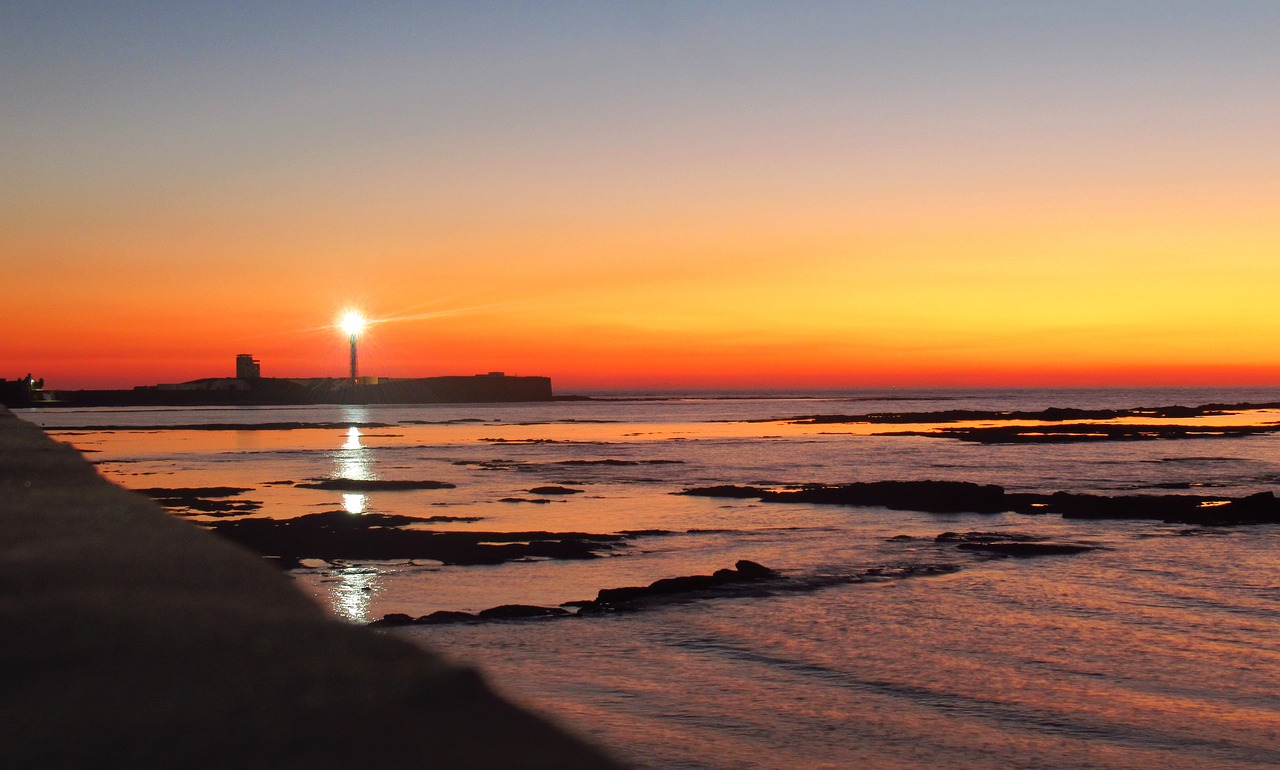 cadiz  sunset  beach free photo