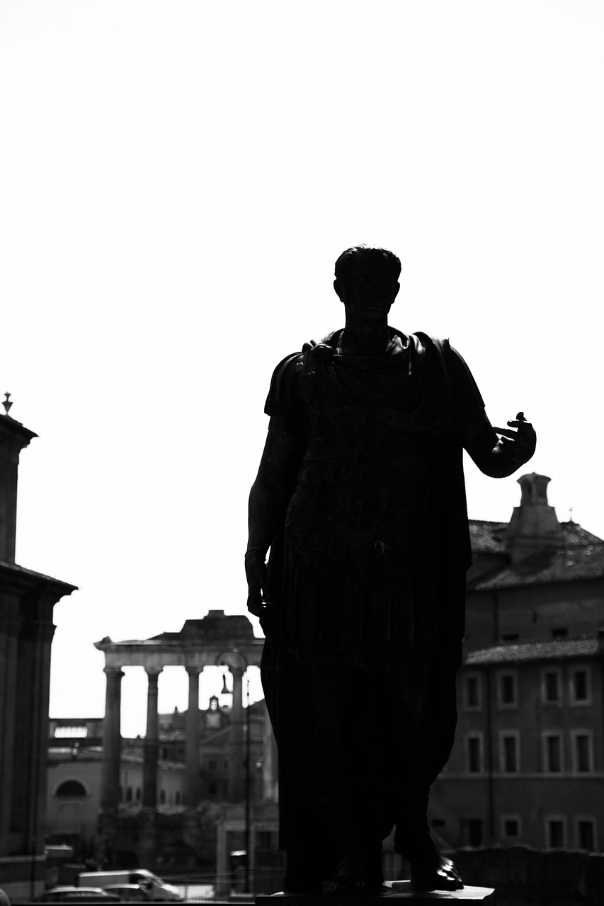 caesar statue rome free photo