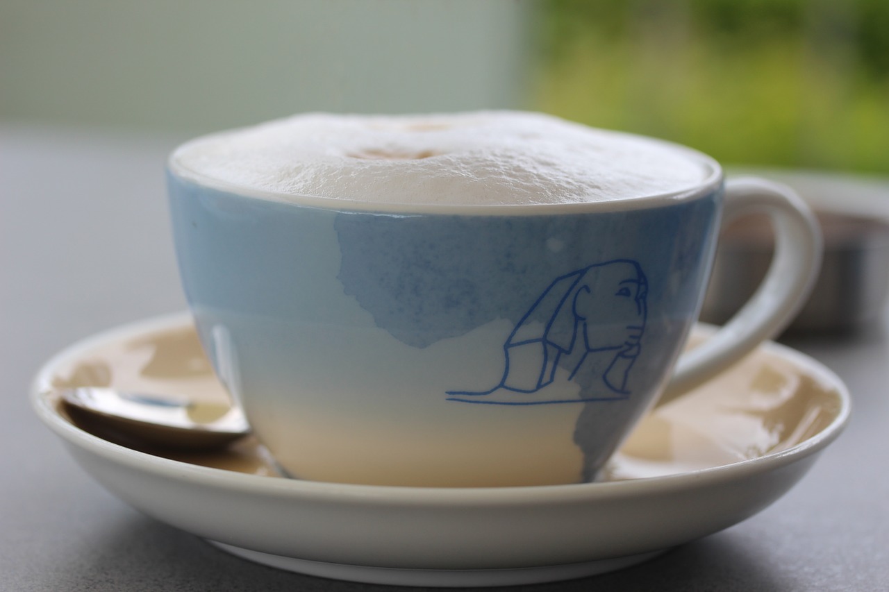 café au lait cup milchschaum free photo