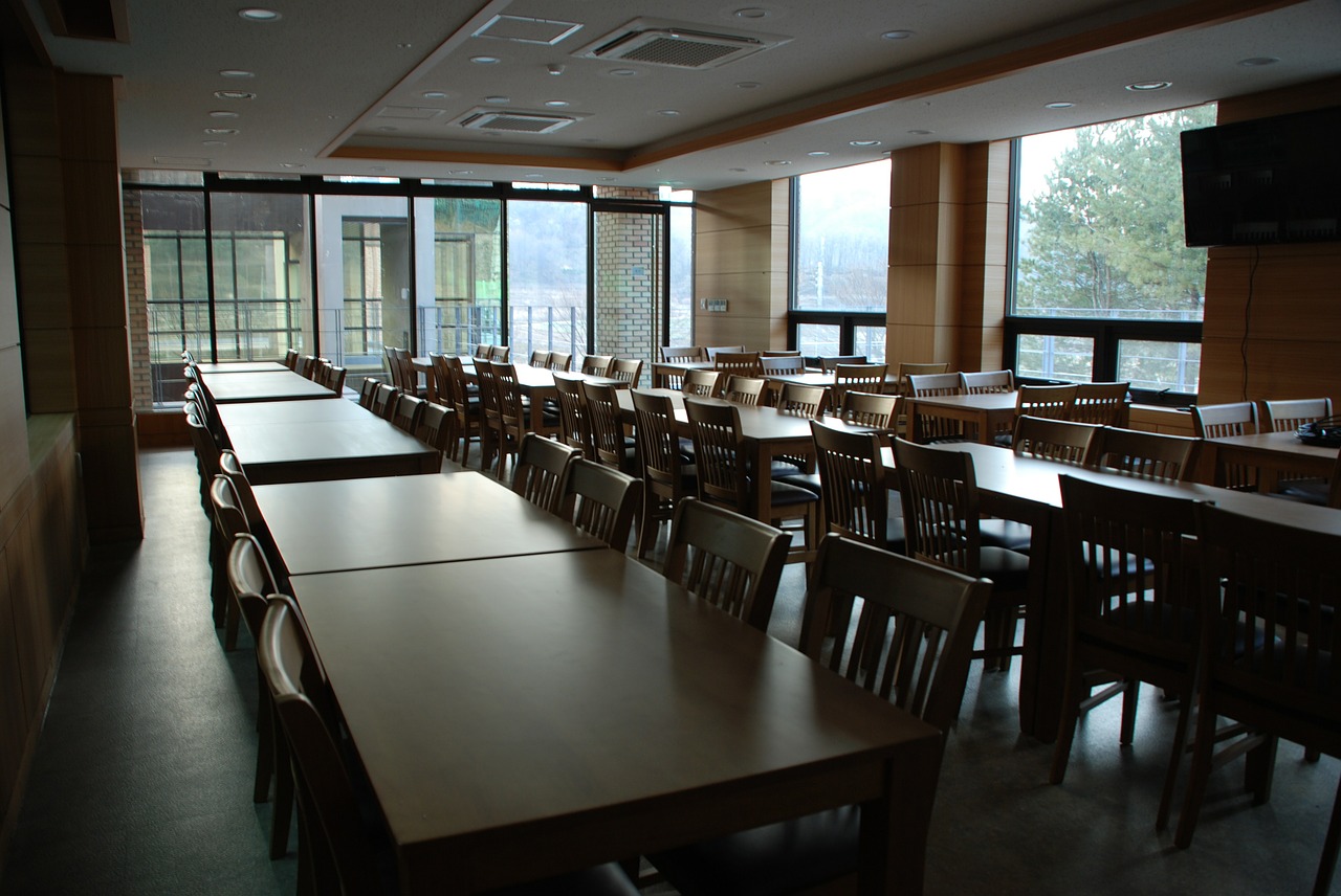 Cafeteria,refectory,canteen,tables,dining tables - free image from ...