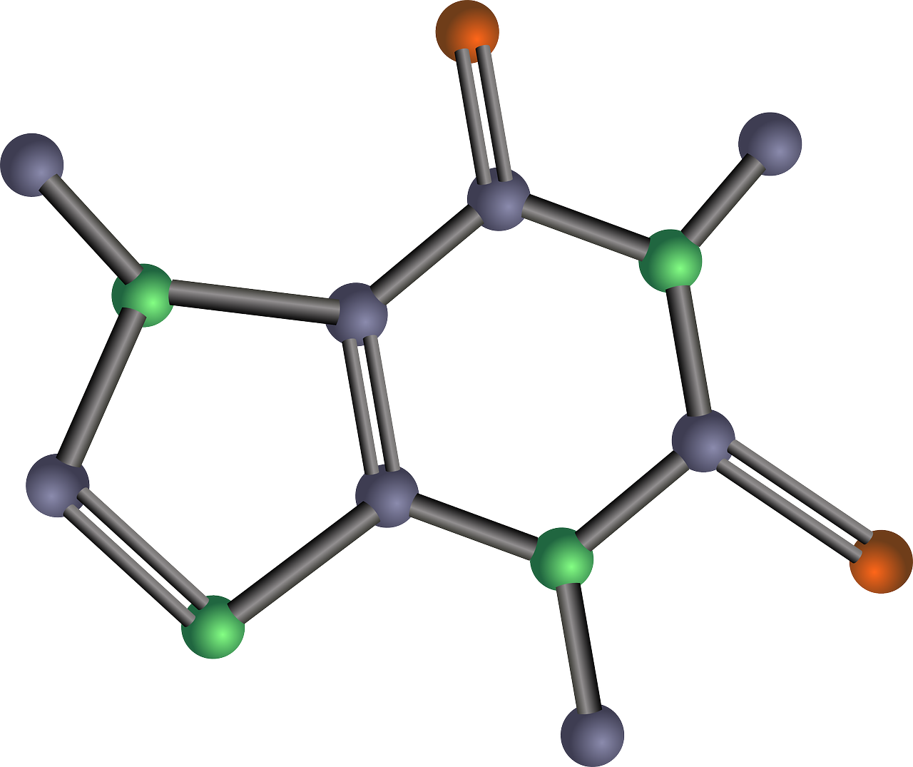 caffeine molecule chemical structure free photo