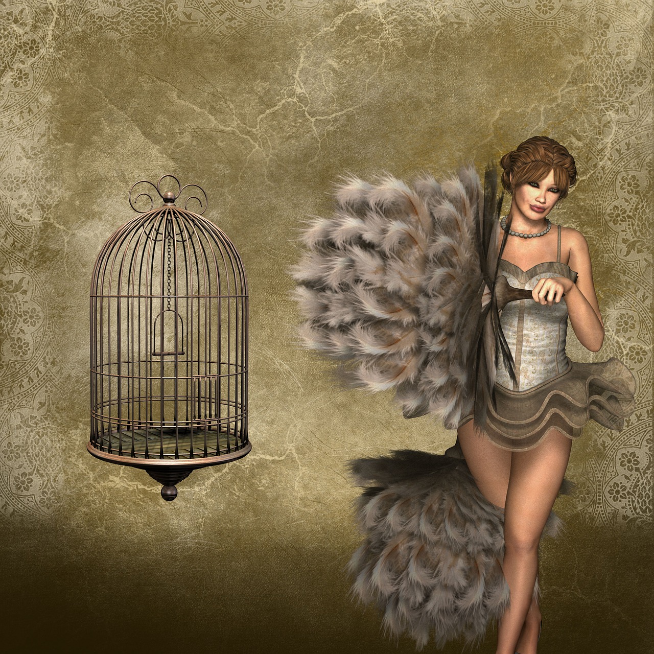 cage woman fantasy free photo
