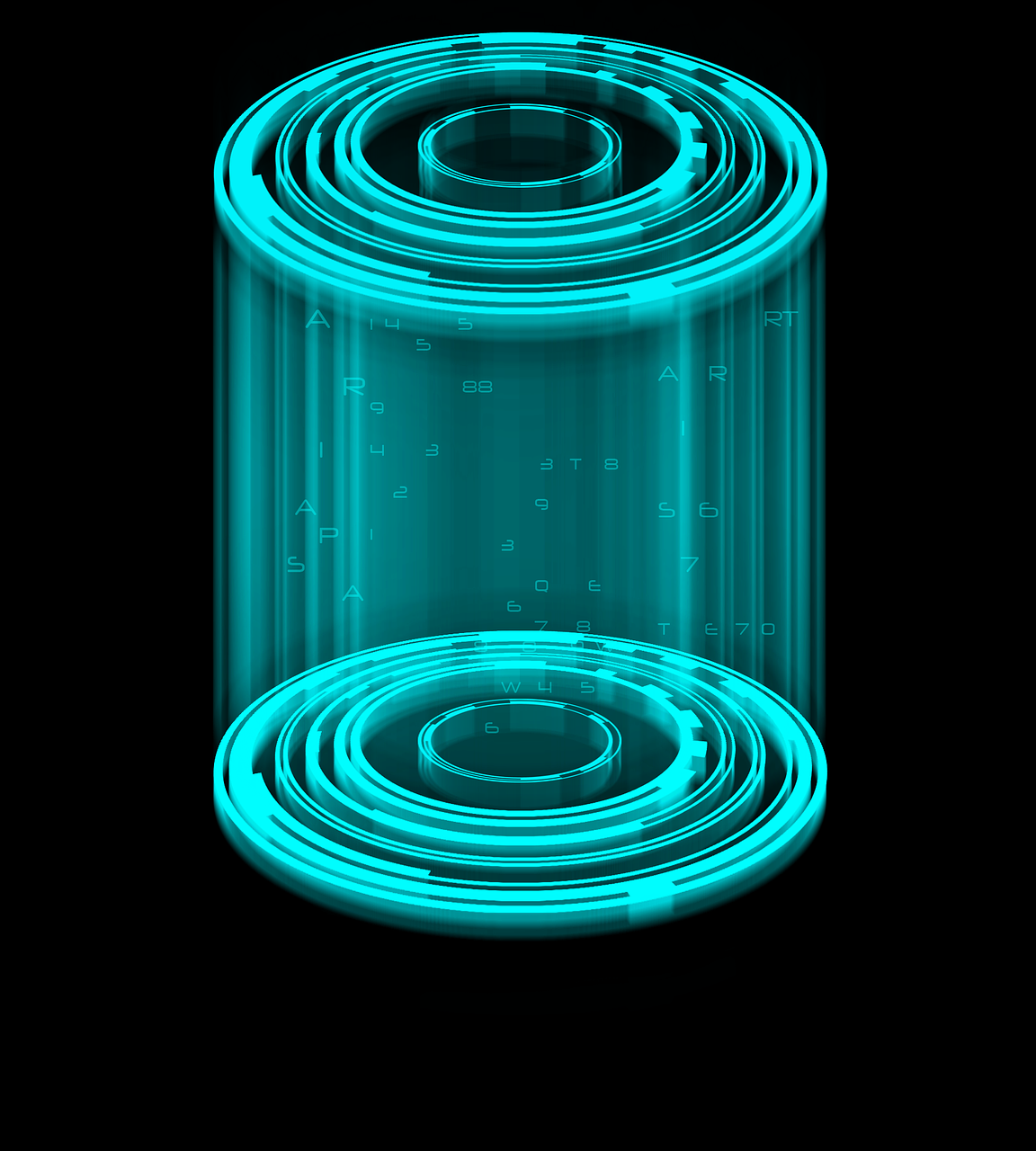 cage holography cylinder futuristic cage free photo
