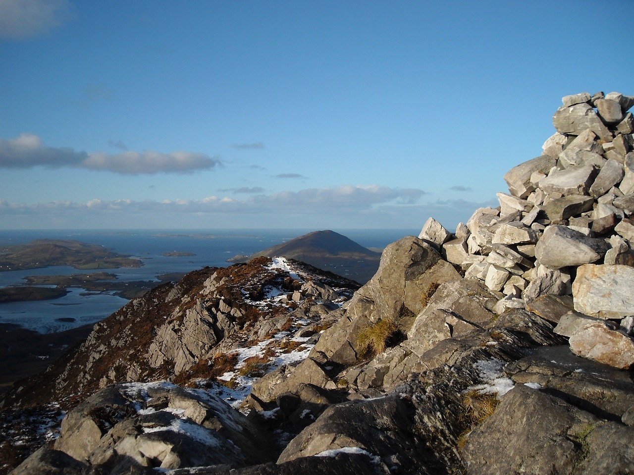 cairn hike mountain free photo